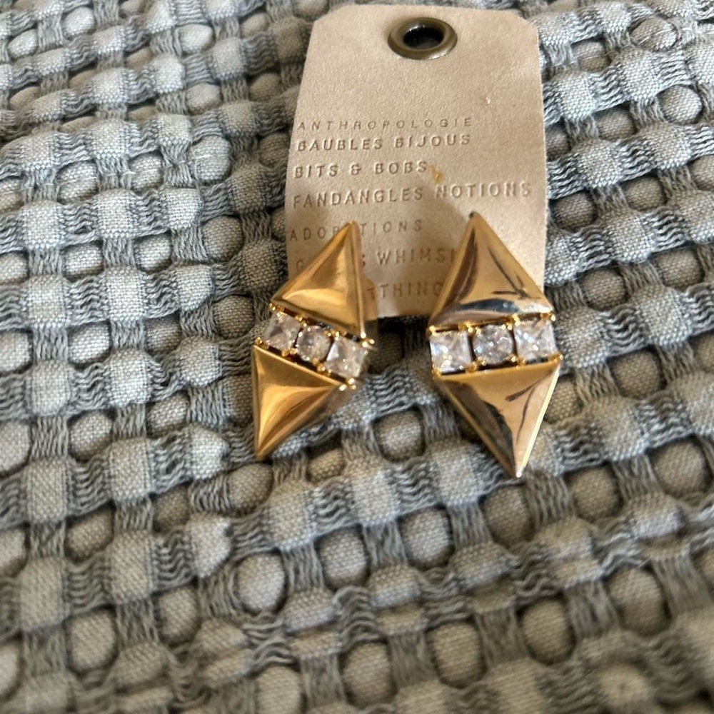 Two pairs of Anthropologie Gold Earrings - BRAND NEW WITH TAG